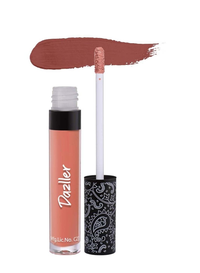 Dazller Matte All Day Lipcolour Quick Dry|Moisturizing Kokum Butter|Non-Transfer & Smudge-proof|8hr stay|Liquid Lipstick for Women|QDLC046 |6g